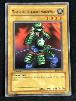 YUGIOH MASAKI THE LEGENDARY SWORDSMAN LOB-038 1ST NA PRINT (NM) - Image 1