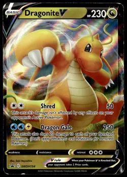 Dragonite V SWSH154 & Regieleki V SWSH280 JUMBO Star Promo Pokemon Card - DMG - Image 4