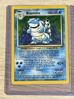 Pokemon TCG Blastoise Holo Rare Card Base Set 2/102, 1999 LP Condition - Image 4