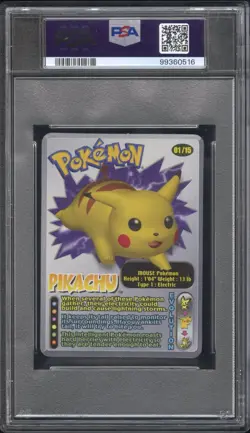 2003 POKEMON WENDY'S KIDS CARDS #1 PIKACHU PSA 4 GRADED POP 1, TOP 3 GRADED EVER - Image 2