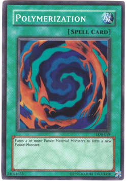 Polymerization LOB-059 Unlimited Super Rare YuGiOh TCG Card - Image 1
