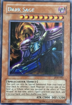 Dark Sage DOD-002 Prismatic Secret Rare YuGiOh TCG Card NM - Image 1