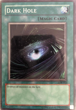 Dark Hole - Super Rare LOB-052 YuGiOh TCG Card NM - Image 1