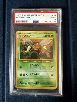 Beedrill Neo Discovery Japanese 15 PSA 9.0 Pokemon Card Holo Rare - Image 1