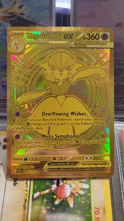 Pokemon Mega Gardevoir ex 187/132 Mega Evolution Gold Card - 10 PSA Contender - Image 1