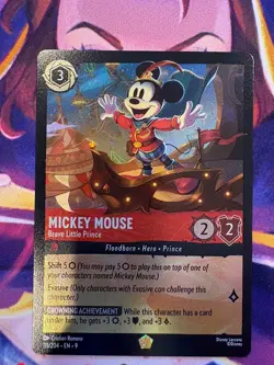 MICKEY MOUSE Brave Little Prince - 111/204 -Legendary FOIL Lorcana Card Fabled - Image 1