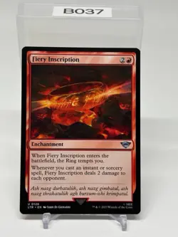 Fiery Inscription 0126 MTG The Lord of the Rings: Regular - Image 1
