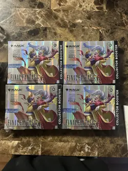 MAGIC MTG FINAL FANTASY COLLECTOR’S BOOSTER SEALED BOX OMEGA lot of 4 - Image 1