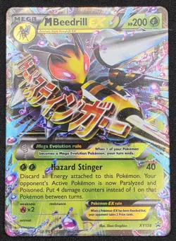 Mega M Beedrill EX XY158 Black Star Promo Holo Ultra Rare Pokemon TCG 2016 - Image 2