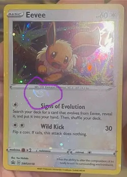 Pokemon Eevee SWSH118 Black Star Promo HEAVY HOLO BLEED ERROR 1 HD GALAXY SWIRL - Image 1