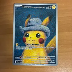 Pokemon TCG Pikachu With Grey Felt Hat Van Gogh Full Art Promo SVP #085 - NM/M - Image 1