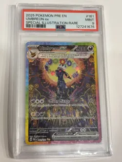 Pokemon 2025 Umbreon ex 161/131 SIR Prismatic Evolutions PSA 9 Mint English - Image 1