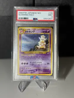 2000 POKEMON JAPANESE NEO 199 SLOWKING-HOLO PSA 9 MINT Swirl - Image 1