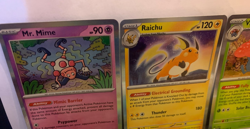 Job lot of 3 PSA 8+ Mint Holo Rare Pokemon Cards Mr. Mime Raichu Vileplume - Image 3