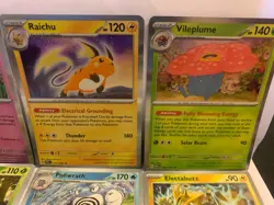 Job lot of 3 PSA 8+ Mint Holo Rare Pokemon Cards Mr. Mime Raichu Vileplume - Image 5