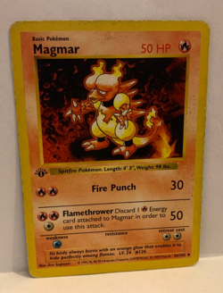 Vintage Pokemon Card Magmar Shadowless Base Set 1st Edition Uncommon 36/102 - Image 1