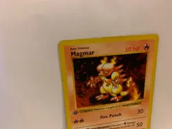 Vintage Pokemon Card Magmar Shadowless Base Set 1st Edition Uncommon 36/102 - Image 3