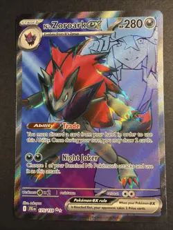 Pokemon Cards N’s Zoroark ex 175/159 Secret Rare Journey Together NM - Image 1