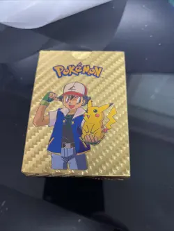 New Gold Shiny Pack 55 Cards TCG GX Vmax GX Cards Charizard Rare Pokemon Cards - Image 1