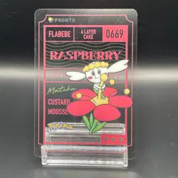 RASPBERRY Flabebe Pokemon × PRONTO CAFE PROMO Clear Card Japan 2025 - Image 1