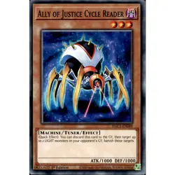 Ally of Justice Cycle Reader HAC1-EN089 Yu-Gi-Oh! Card Common 1st Edition - Image 1