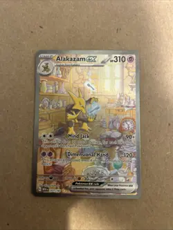 Pokemon TCG Alakazam EX 151 Holo Card Scarlet & Violet 201/165 - Image 1