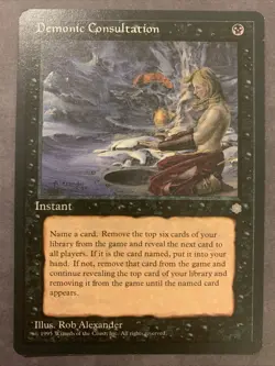 Demonic Consultation / Ice Age *Unplayed NM* (English Magic the Gathering MTG) - Image 1