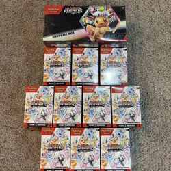Pokemon TCG Prismatic Evolutions Booster Bundles, lot of 10! Plus Surprise Box. - Image 1