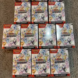 Pokemon TCG Prismatic Evolutions Booster Bundles, lot of 10! Plus Surprise Box. - Image 4