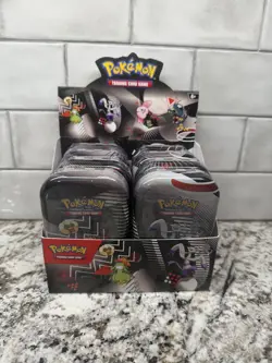Pokemon Unova SV10.5 Mini Tin Display - 8 Sealed Tins - Black Bolt White Flare - Image 1