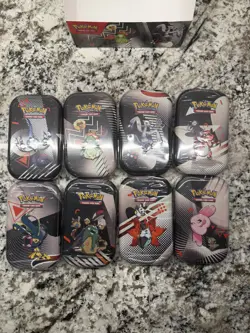Pokemon Unova SV10.5 Mini Tin Display - 8 Sealed Tins - Black Bolt White Flare - Image 2