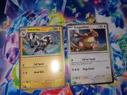 Pokemon Zebstrika 201 & Kangaskhan 202 SVP Destined Rivals 3 Pack Blister Promos - Image 2