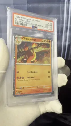 2024 POKEMON MEW EN-151 CHARIZARD EX SUPER-PREM COLL #005 CHARMELEON PSA 10 - Image 2