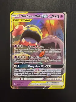 Pokemon TCG Muk & Alolan Muk GX 61/214 Tag Team Unbroken Bonds English 2019 - Image 1