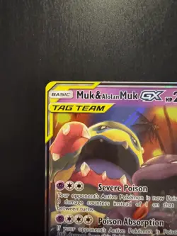 Pokemon TCG Muk & Alolan Muk GX 61/214 Tag Team Unbroken Bonds English 2019 - Image 2
