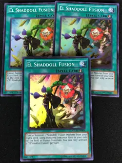 YUGIOH EL SHADDOLL FUSION NECH-EN064 SUPER X3 (NM) TWO ARE 1ST - Image 1