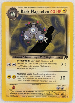 2000 Dark Magneton #28 Team Rocket Regular Pokemon Card Rare 1st Edition - Image 1