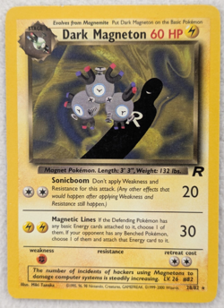 2000 Dark Magneton #28 Team Rocket Regular Pokemon Card Rare 1st Edition - Image 4