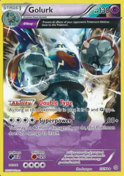 2x (XY07-035) Golurk Rare Pokemon XY Ancient Origins Card # 35 - Image 1