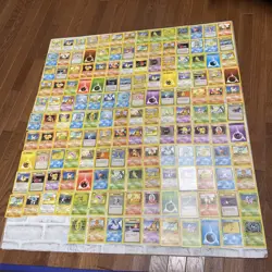 Pokemon Base Set Non Holo Lot of 150 Cards WOTC TCG LP - LP+ Pokemon Nintendo - Image 1