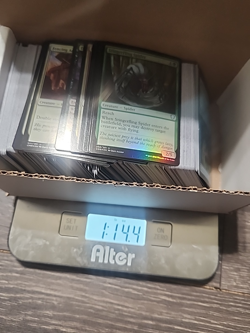 Bulk Magic The Gathering FOIL Uncommons about 1 lb 10 oz of cards NO BASIC LANDS - Image 1