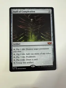 ~ Staff of Compleation ~ NM ~ Commander: Tarkir: Dragonstorm ~ MTG ~ - Image 1