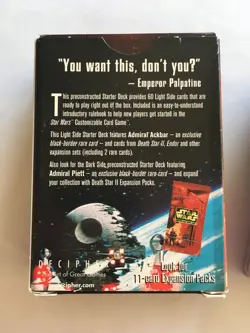 Star Wars CCG Decipher Death Star II LE Light Side 60-Card Starter Deck NM SWCCG - Image 2