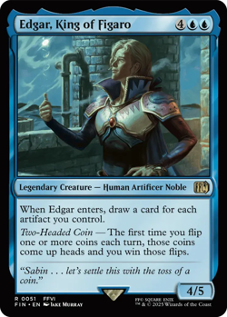 0051 Edgar, King of Figaro FIN Final Fantasy MTG Card SHIPS NOW - Image 1