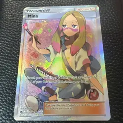 Pokemon TCG Mina Full Art 211/214 Sm-Lost Thunder Holo Card Ultra Rare NM/Mint - Image 1