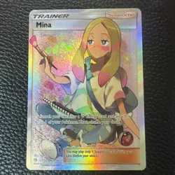 Pokemon TCG Mina Full Art 211/214 Sm-Lost Thunder Holo Card Ultra Rare NM/Mint - Image 2