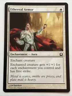MTG Return to Ravnica Ethereal Armor 9/274 LP - Image 1