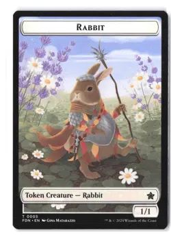 Rabbit // Soldier Double-Sided Token #5 // 6 Foundations NM - Image 1