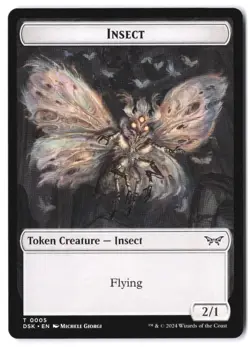 Insect // Manifest Double-Sided Token #5 // 18 Duskmourn: House of Horror - Image 1