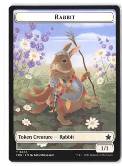 Rabbit // Soldier Double-Sided Token #5 // 6 Foundations NM - Image 1